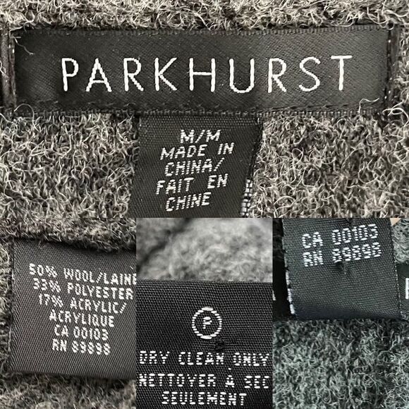 PARKHURST Wool Blazer Charcoal Grey M - Picture 6 of 6